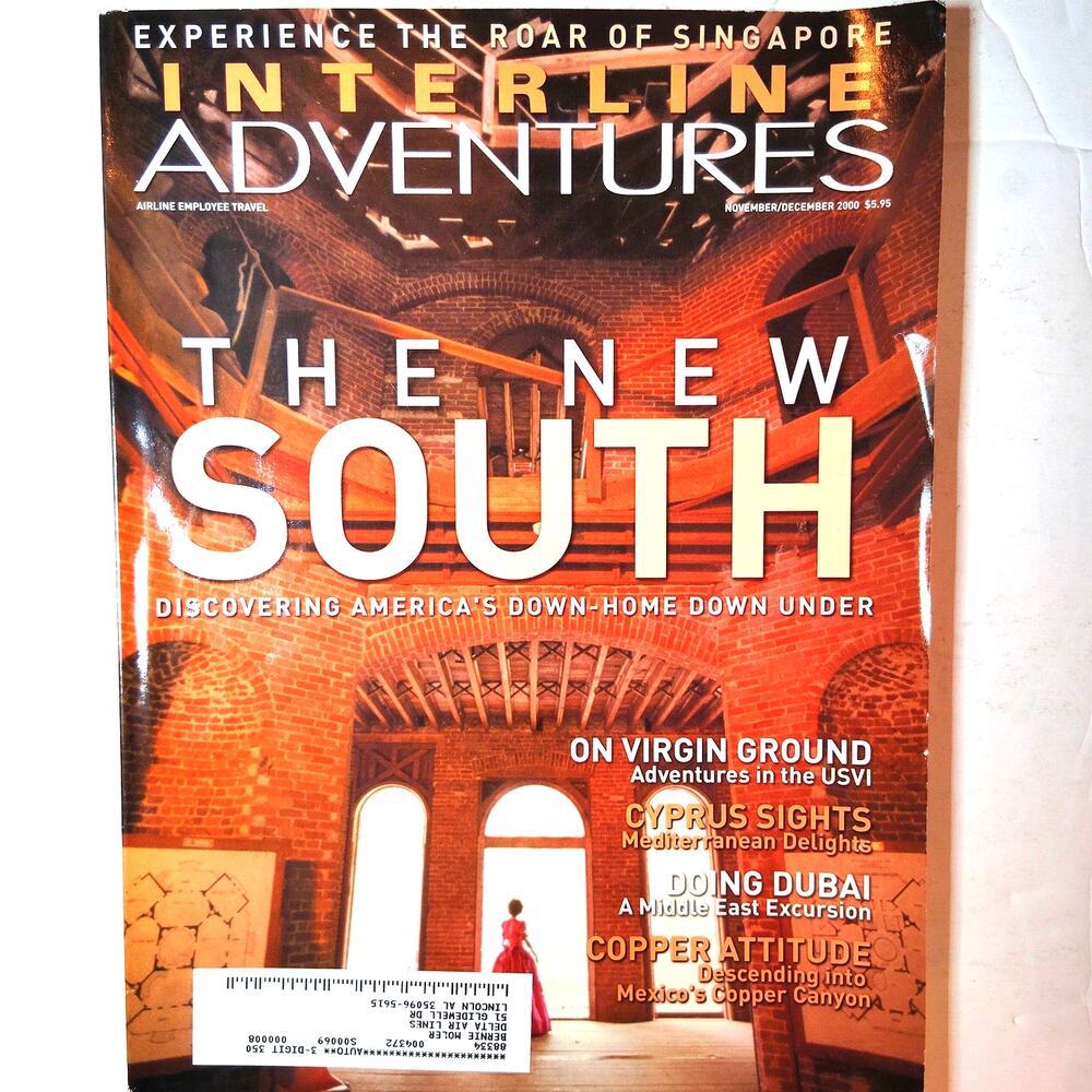 Adventures Magazine Nov/Dec 2000 The New South Vintage Travel Back Issue